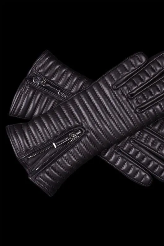 MooRER Gloves And Scarves Women GUANTO QUILTEDQLD Nero