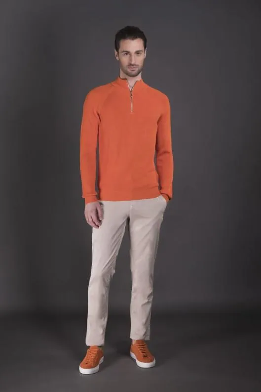 MooRER Knitwear Men BASOLICSP Arancio