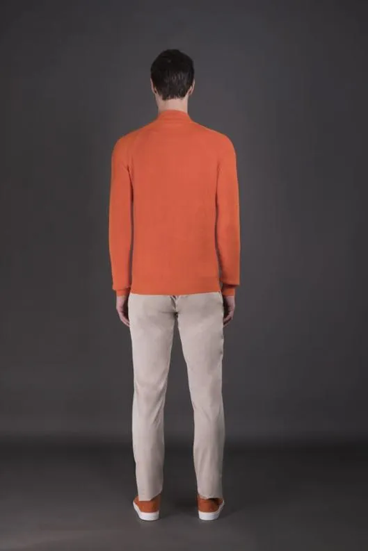 MooRER Knitwear Men BASOLICSP Arancio