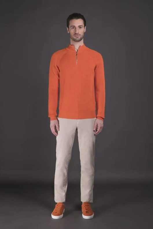 MooRER Knitwear Men BASOLICSP Arancio