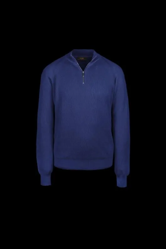 MooRER Knitwear Men BASOLICSP Blu