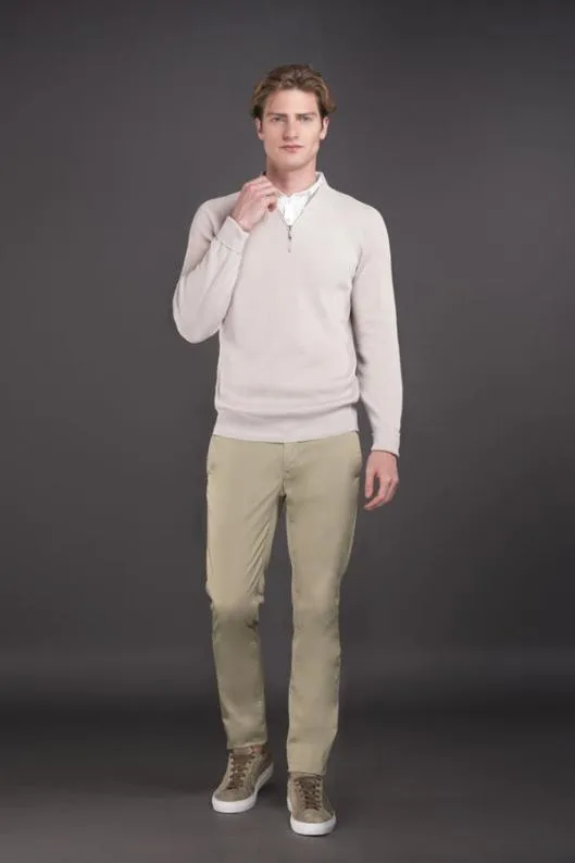 MooRER Knitwear Men BASOLICSP Mandorla