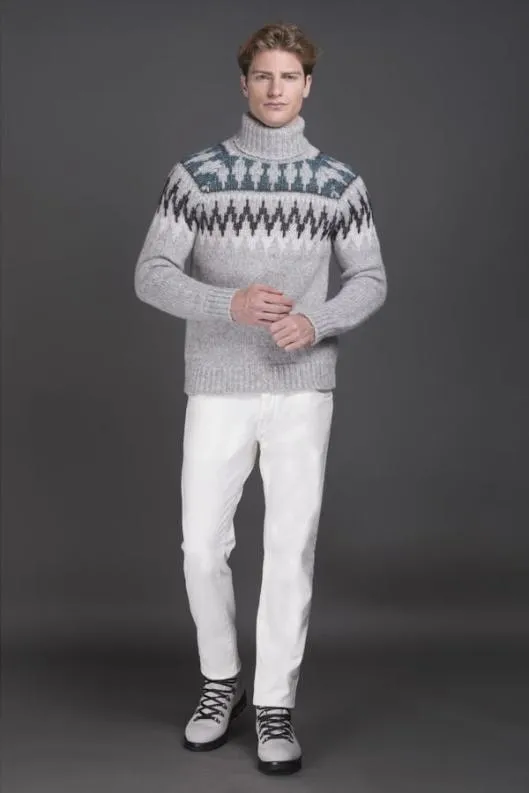 MooRER Knitwear Men DACREPAY Grigiochiaro