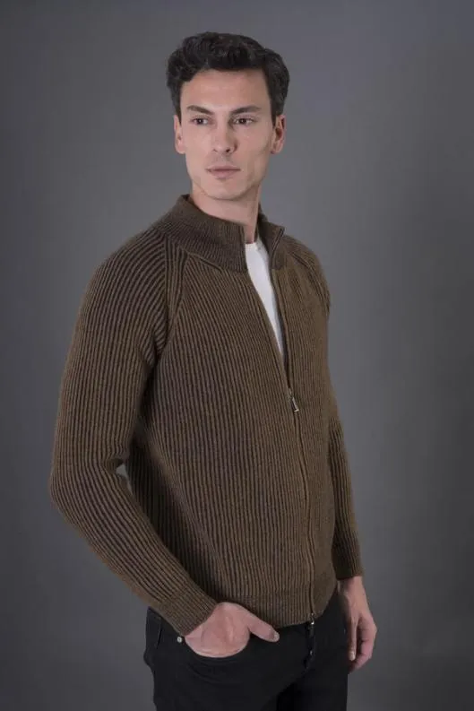 MooRER Knitwear Men DEANWSV Caffegravenut