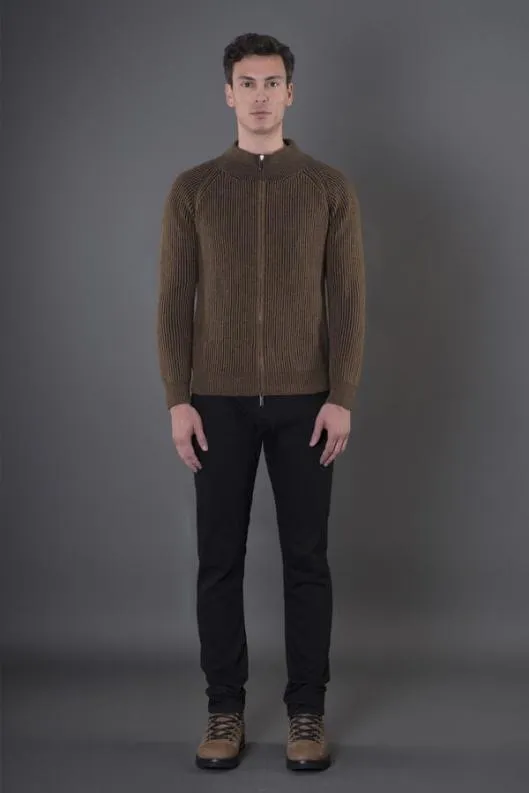 MooRER Knitwear Men DEANWSV Caffegravenut