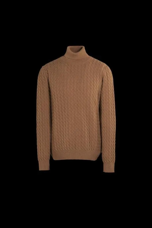 MooRER Knitwear Men DONNYVIN Natural Brown