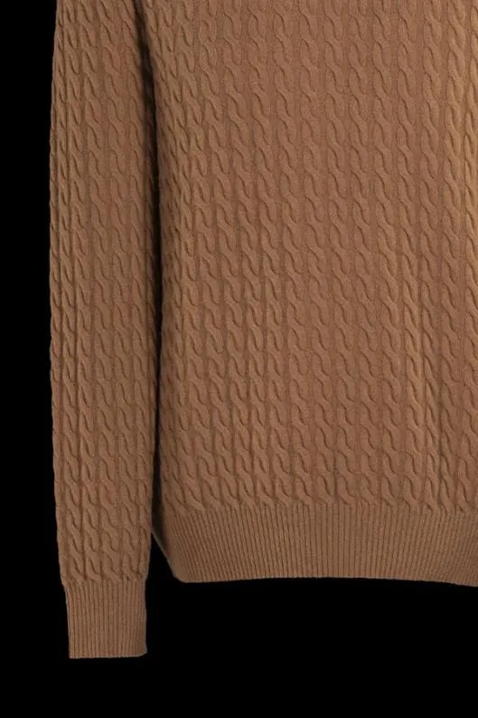 MooRER Knitwear Men DONNYVIN Natural Brown