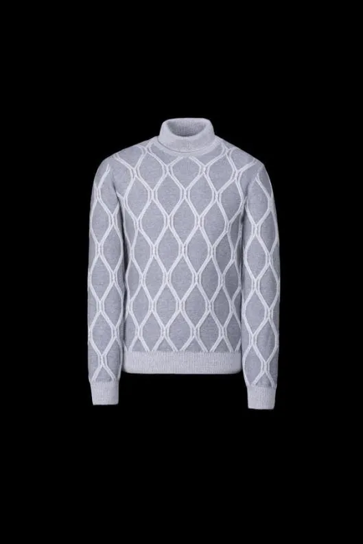 MooRER Knitwear Men GORDONWHT Grigio