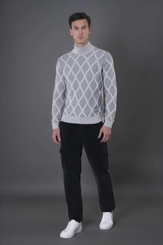 MooRER Knitwear Men GORDONWHT Grigio