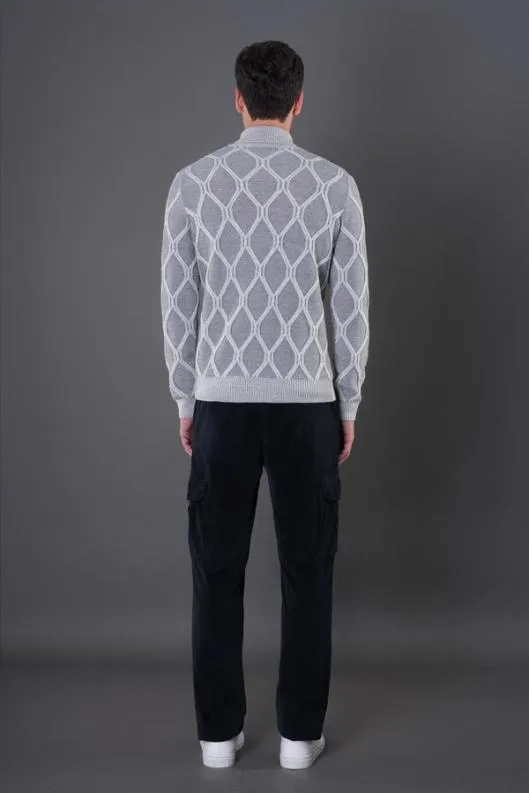 MooRER Knitwear Men GORDONWHT Grigio
