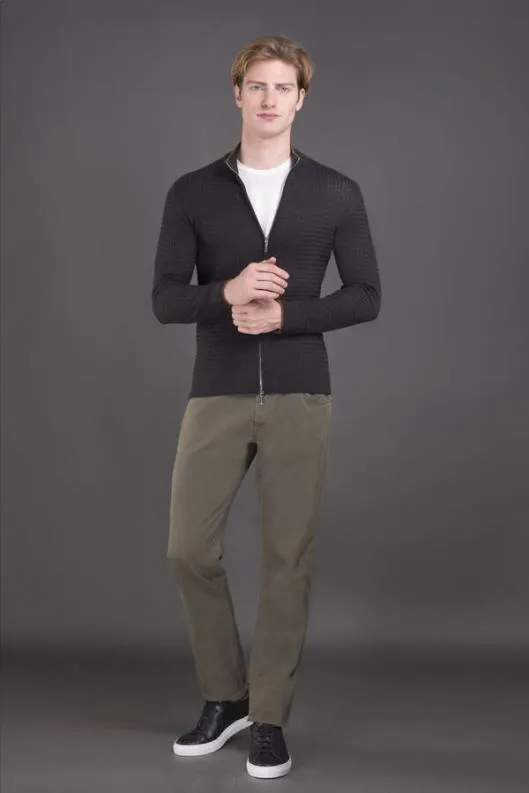 MooRER Knitwear Men ORSONKIB Nerowhisky