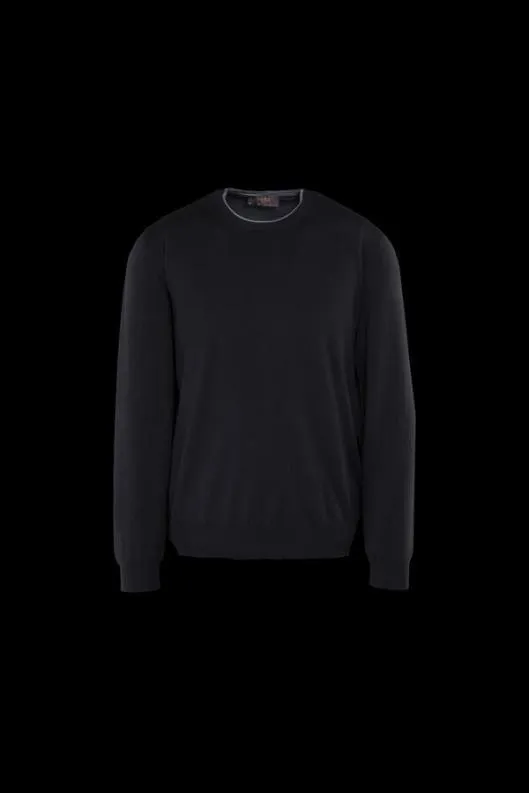 MooRER Knitwear Men ORVIETOMLL Nerogrigio