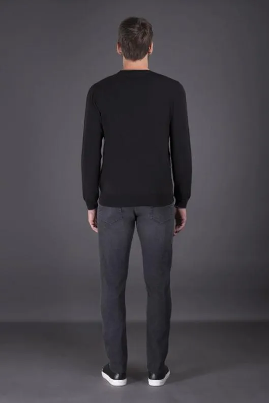 MooRER Knitwear Men ORVIETOMLL Nerogrigio