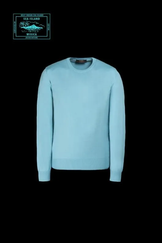 MooRER Knitwear Men ORVIETOSI5 Caribbeanturquoise