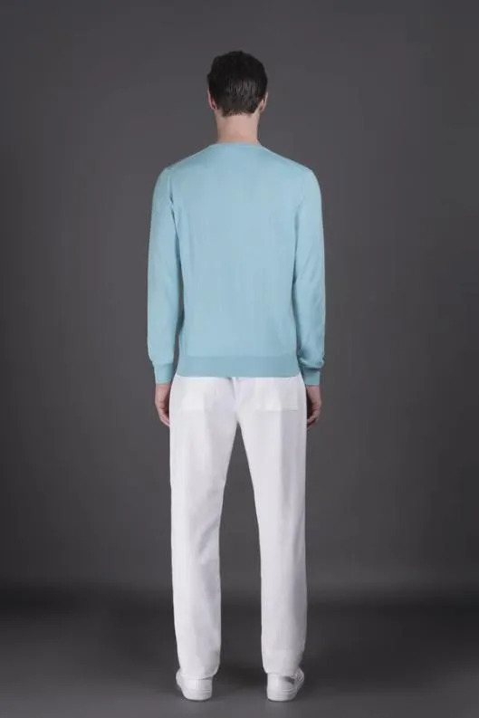 MooRER Knitwear Men ORVIETOSI5 Caribbeanturquoise