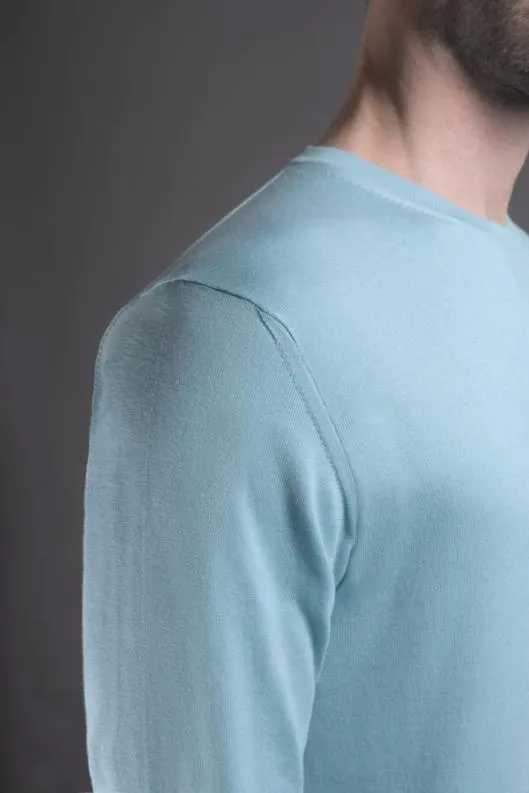 MooRER Knitwear Men ORVIETOSI5 Caribbeanturquoise