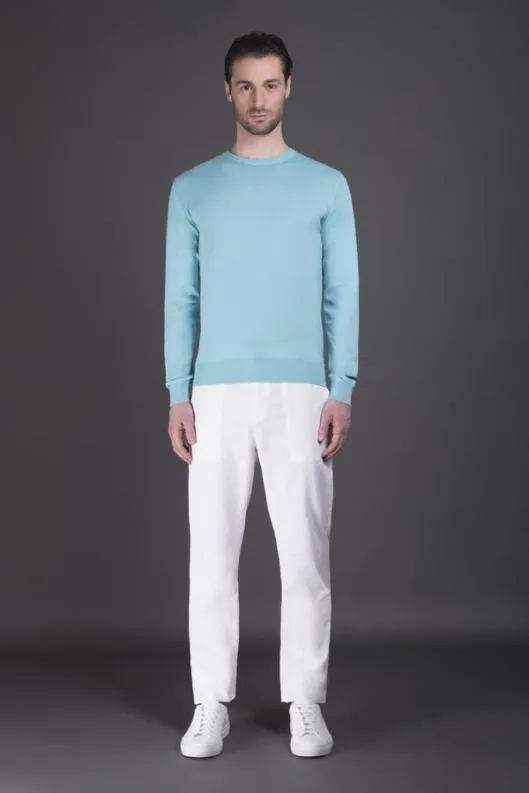 MooRER Knitwear Men ORVIETOSI5 Caribbeanturquoise