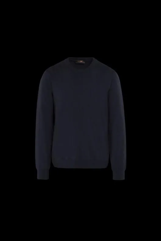 MooRER Knitwear Men ORVIETOWS5 Navy