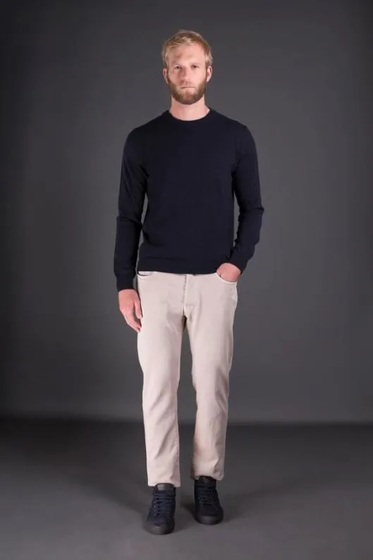 MooRER Knitwear Men ORVIETOWS5 Navy