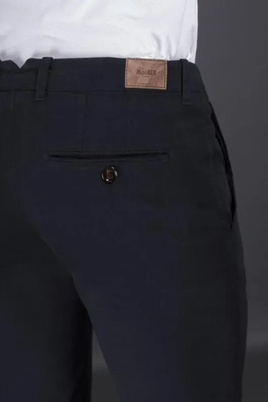 MooRER Pants Men LEVANZOARM Navy