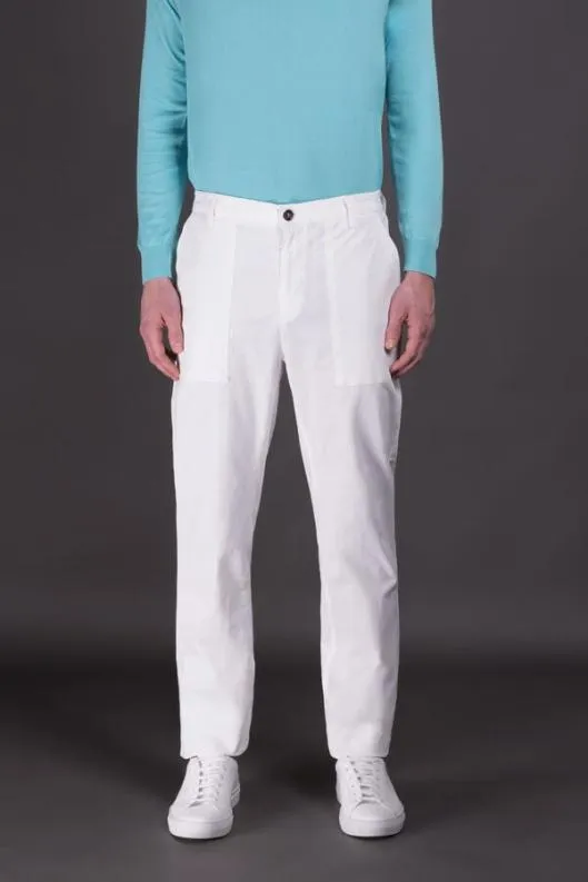 MooRER Pants Men NILESPFG Bianco
