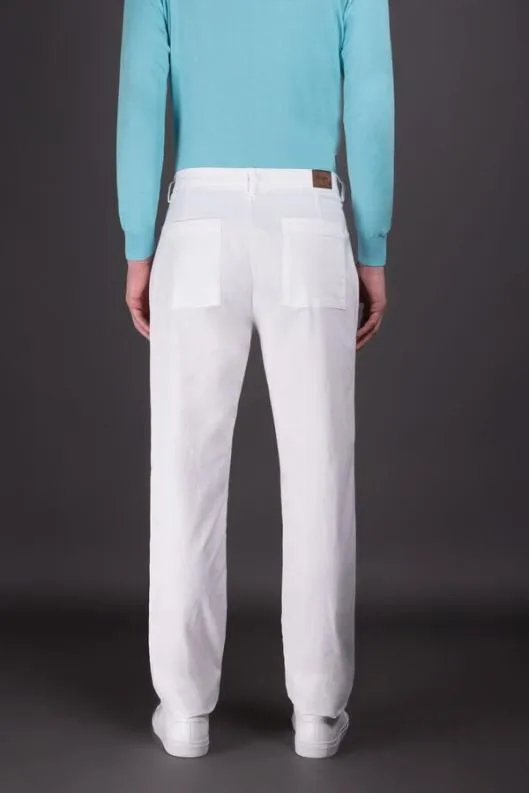 MooRER Pants Men NILESPFG Bianco