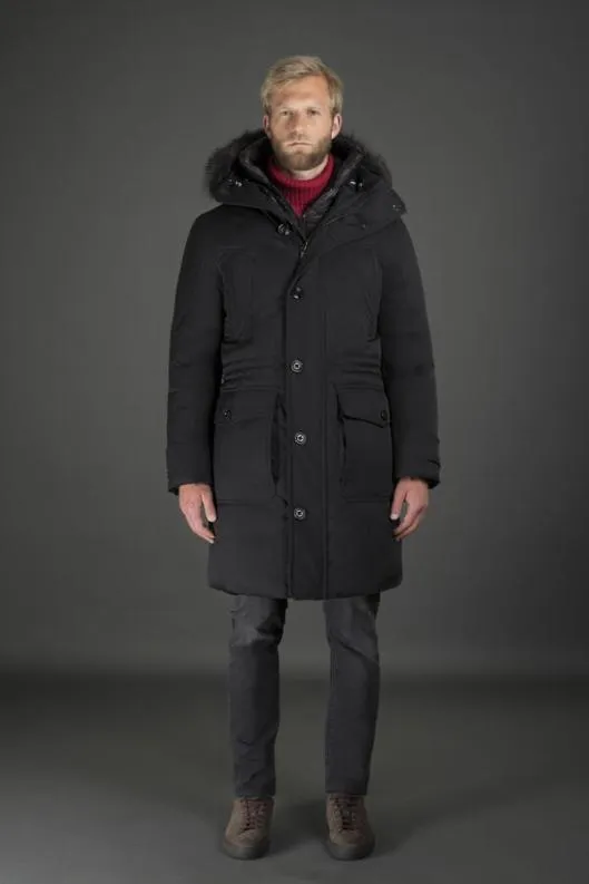 MooRER Parka Men HELSINKYADS Nero