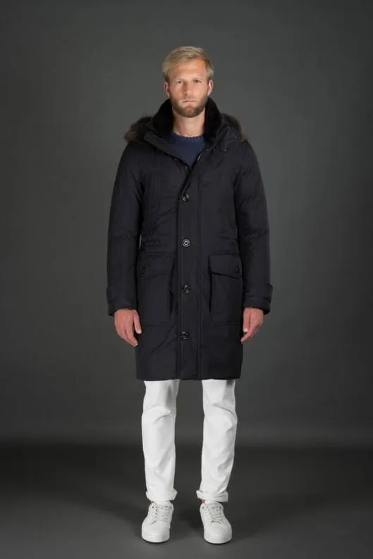 MooRER Parka Men SAPPOROGF Dark Blu