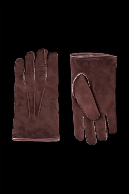 MooRER Scarves And Gloves Men HIDEKOMOT Dark Brown