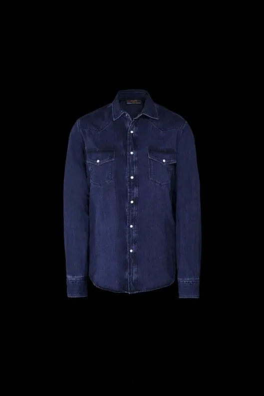 MooRER Shirts Men LARRIE32 LIGHT DENIM Lightdenim