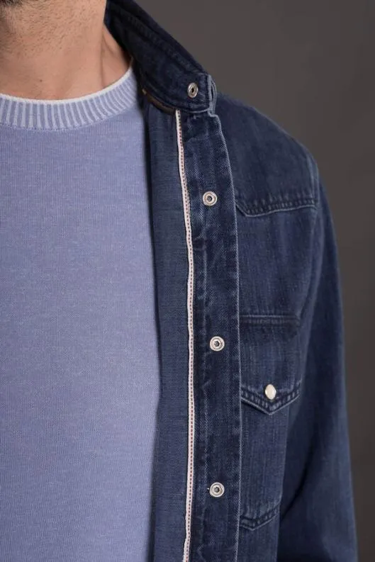 MooRER Shirts Men LARRIE32 LIGHT DENIM Lightdenim