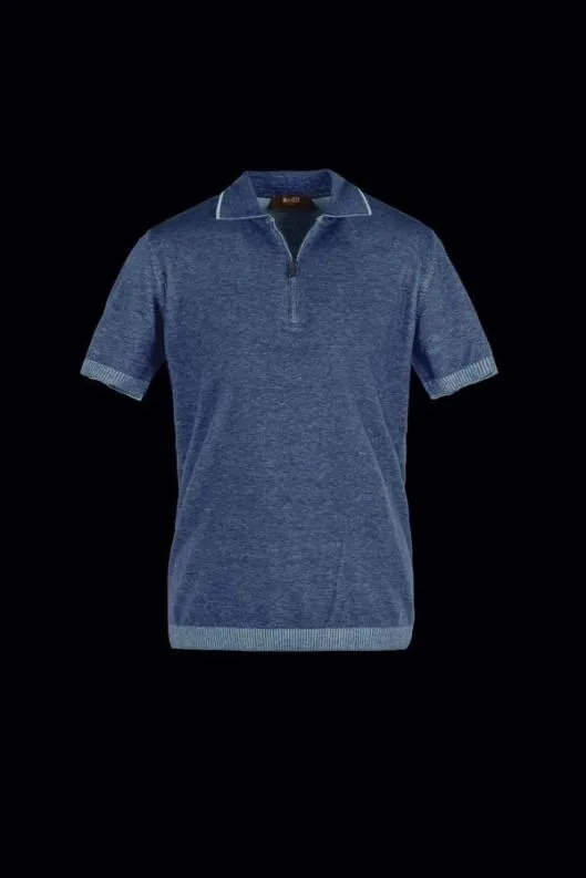 MooRER Tshirts And Polos Men COTYVCR Navy Blu