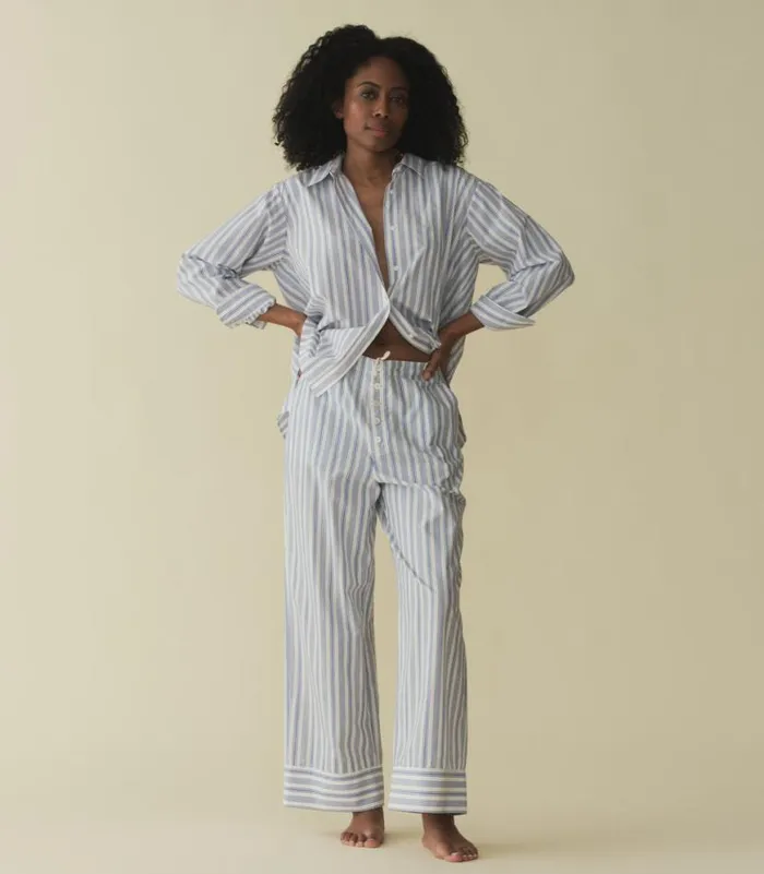 MORGAN PANT Indigo Sorrento Stripe Shop DEN Pants and Shorts