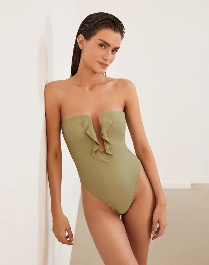 One Pieces Women ViX Paula Hermanny Chris One Piece 8211 Olivine