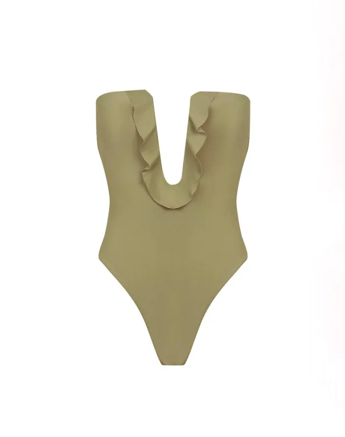 One Pieces Women ViX Paula Hermanny Chris One Piece 8211 Olivine