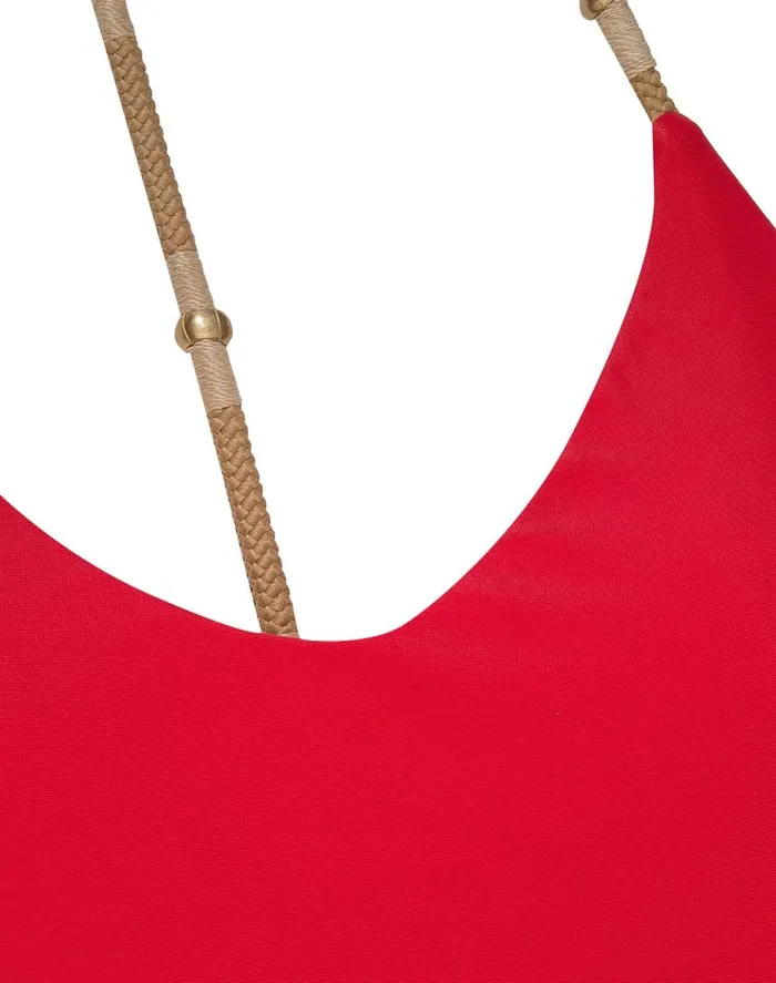 One Pieces Women ViX Paula Hermanny Layla T Back One Piece 8211 Red Poppy