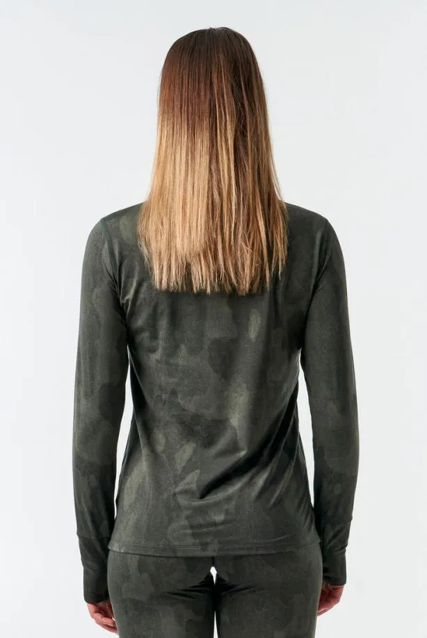Orage Base Layers Women Moss Light Base LayerPrint Bark Camo Orage Base Layers Women Moss Light Base LayerPrint Bark Camo