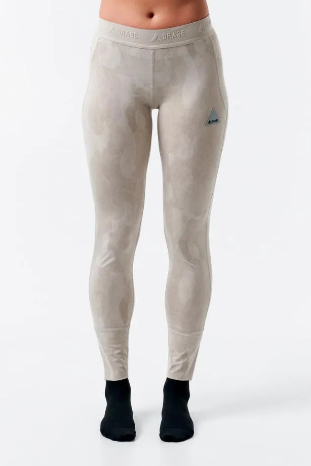 Orage Base Layers Women Sage Light Base Layer PantBark Camo Birch