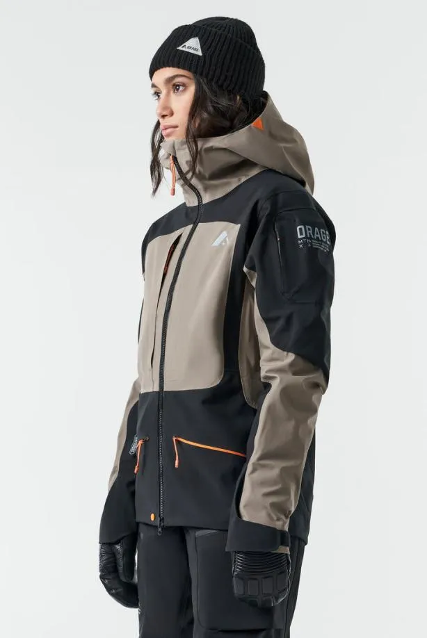 Orage Jackets Women MtnX Boulder 3L Hybrid JacketClay Orage Jackets Women MtnX Boulder 3L Hybrid JacketClay