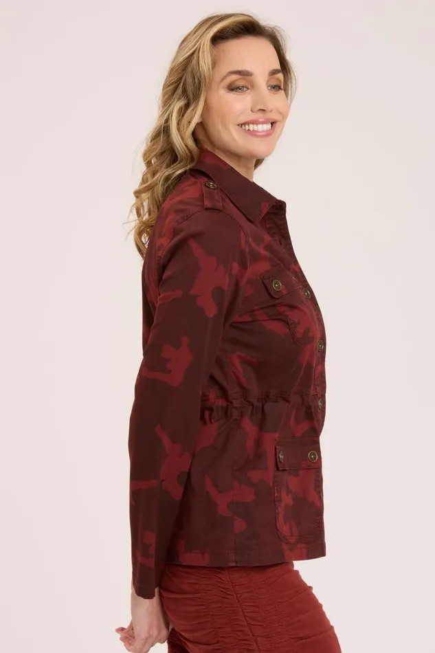 Orso Printed Utility Jacket Port Pigment Clothing XCVI Jackets
