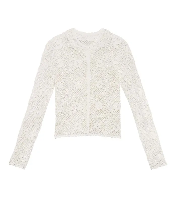 OTTOLINE CARDIGAN Pearl Shop DEN Knitwear