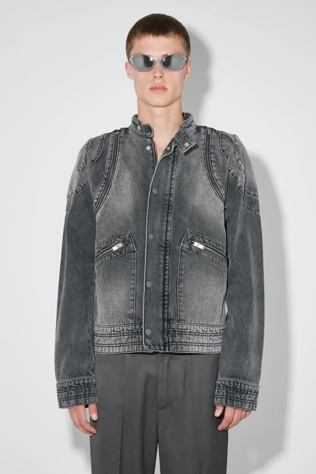 Outerwear Men MISBHV Downtown La Denim Moto Jacket Black