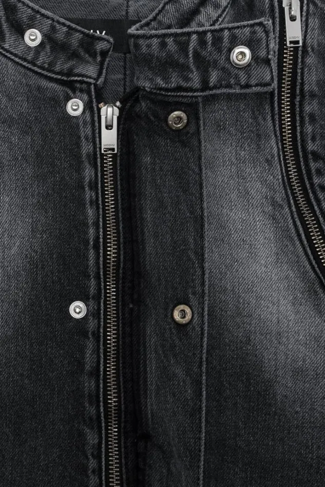 Outerwear Men MISBHV Downtown La Denim Moto Jacket Black