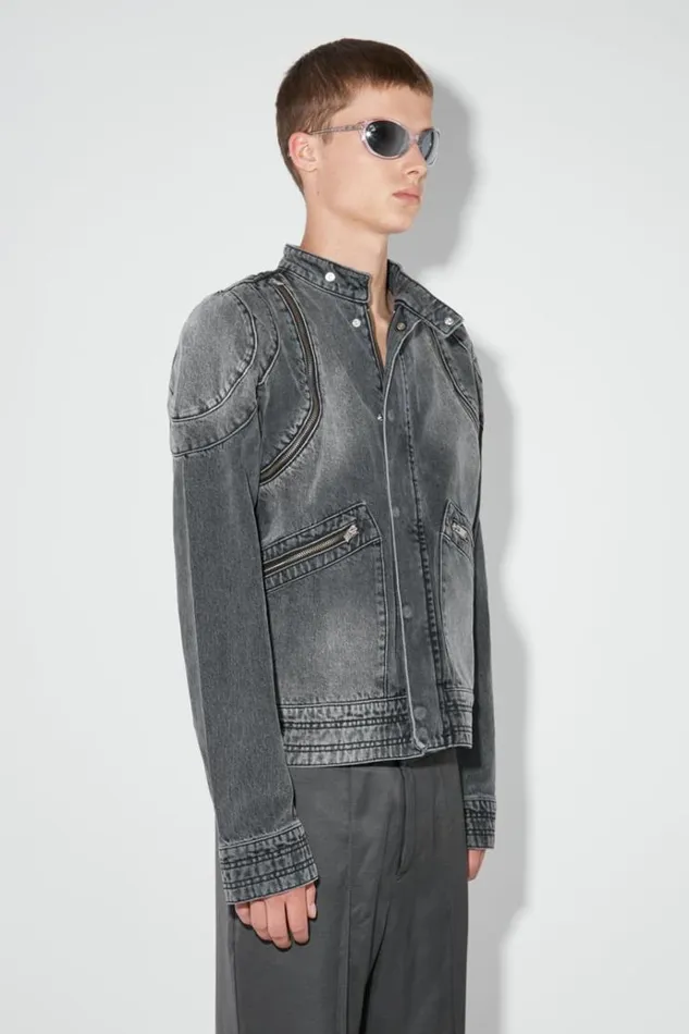 Outerwear Men MISBHV Downtown La Denim Moto Jacket Black