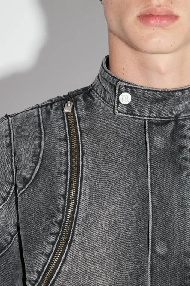 Outerwear Men MISBHV Downtown La Denim Moto Jacket Black