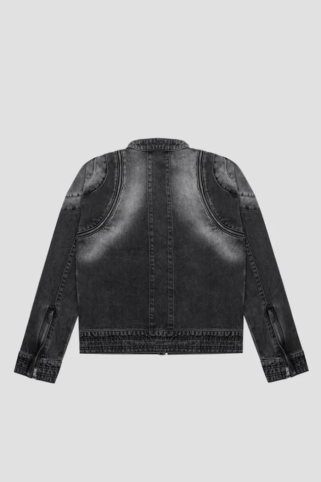 Outerwear Men MISBHV Downtown La Denim Moto Jacket Black
