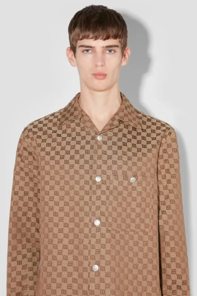 Outerwear Men MISBHV Jacquard Canvas Monogram Shacket Brown