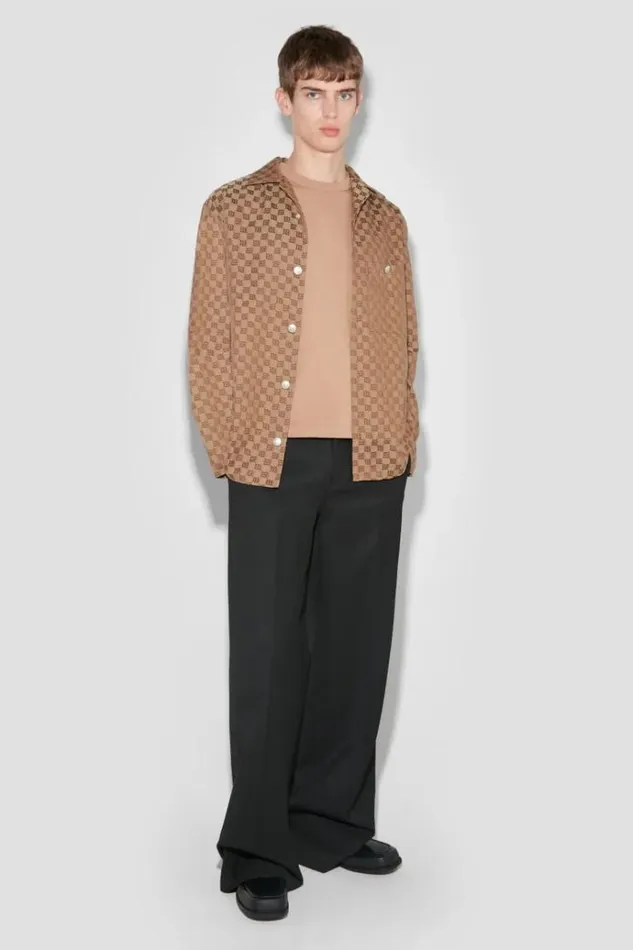 Outerwear Men MISBHV Jacquard Canvas Monogram Shacket Brown