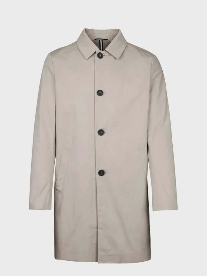 Outerwear Mens Paul Stuart Cotton Trench Coat Tan