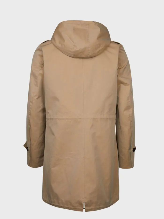 Outerwear Mens Paul Stuart Double Twisted Cotton Parka Khaki Outerwear Mens Paul Stuart Double Twisted Cotton Parka Khaki